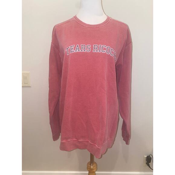 Taylor Swift My Tears Ricochet Salmon Pullover Top Sweatshirt L/S Large - Picture 1 of 5